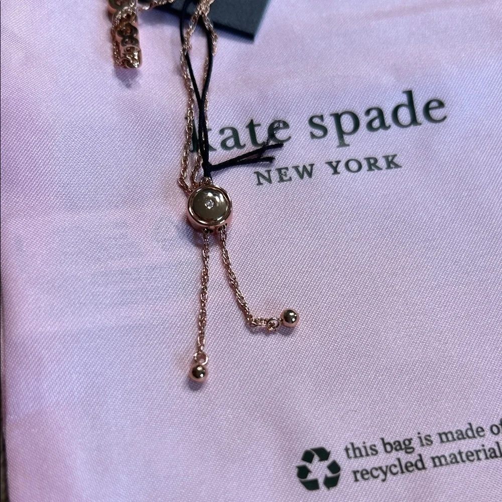 Kate Spade Rose Gold Bracelet with cubic zirconia Accents